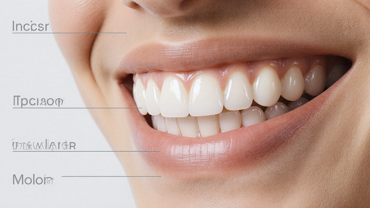 Jak se jmenují jednotlivé zuby a k čemu slouží?