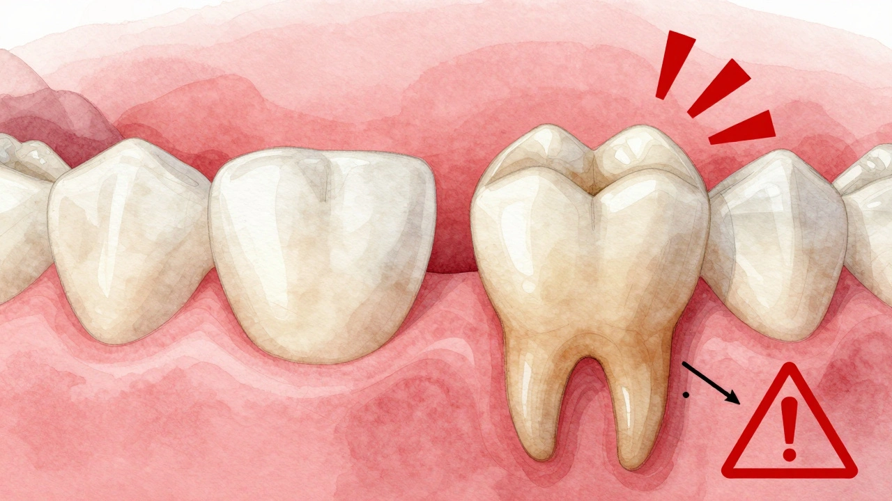 Zubní můstek spojující dva zuby, z nichž oba jsou trvale poškozeny pro jeho instalaci.
