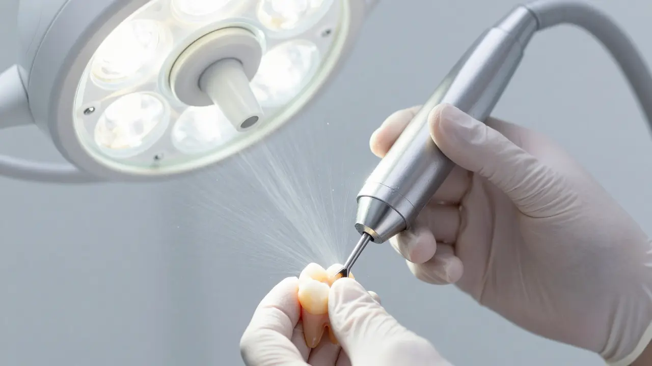 Profesionální ultrazvukové odstranění zubního kamene u dentisty